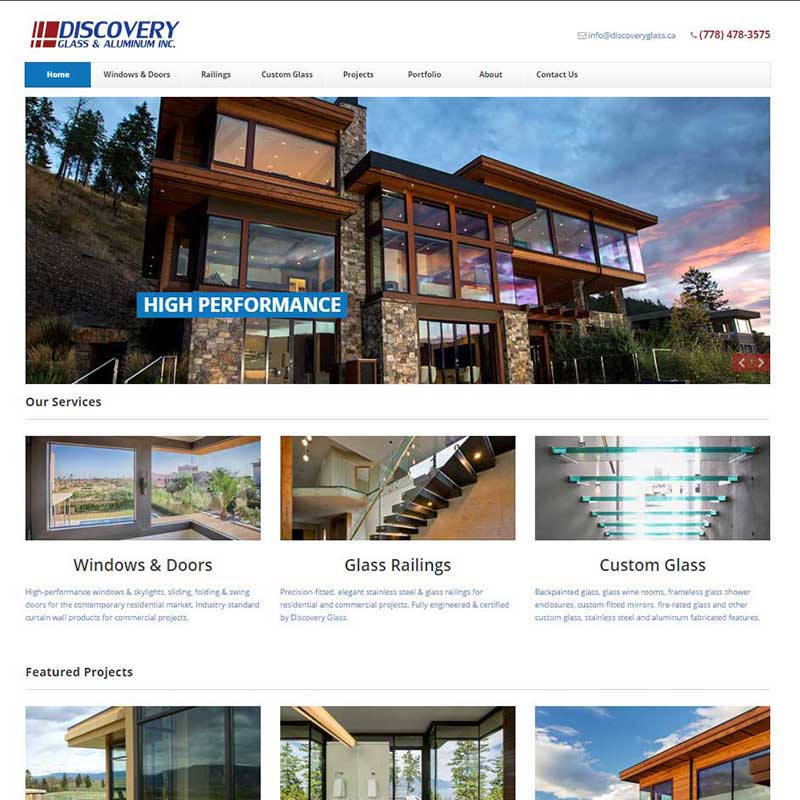 Discovery Glass & Aluminum Inc. Home Page